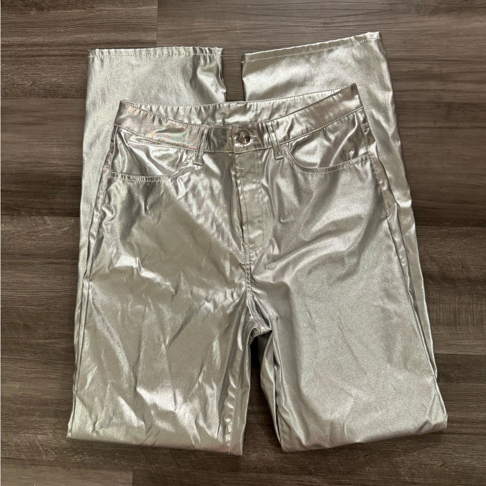 H&M Silver Metallic Jeans